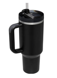 Stanley 40oz Quencher H20 Flowstate Stainless Steel Vacuum Insulated Tumbler with Lid and Straw, Cream (Black)