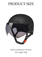 DUNISO 3C Certified Electric Vehicle Helmet，Sun-Protection Motorbike Helmet with Short Goggles，Safe and Comfortable，Breathable, Sturdy and Durable，Unisex，Black - Image 2