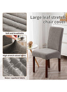 DUNISO 6 Pcs Dining Chair Slipcovers, Waterproof Dining Room Chair Cover, Stretch Jacquard Chair Slipcover Removable Washable Chair Protector for Home, Restaurant, Banquet, Kitchen ，Taupe - Image 3