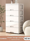 DUNISO 5-Layer Storage Cabinet  with Wheels，Environmental Space Saving Dresser Storage Tower,Multifunctional Drawer Plastic Wardrobe，Storage Drawer Units  for Toys，Snacks，Books