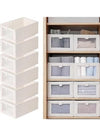 DUNISO 6 pcs Wardrobe Closet Organizers with Clear Window for Clothing and Storage Closet Storage Bins Closet Baskets for Closet Organization Foldable Closet Organizer Bins for Home Bedroom Office