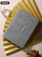 DUNISO A5 Notebook, Portable Foldable Notepad, Transverse Line Diary Notebook for Women Men, PU Cover Design College Specific Notebook with Pen Slot Card Slot Side Pocket, Hardcover Business Notebook with Binder for Writing,Travel,Work & School - Image 5