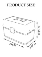DUNISO Medicine Box Plastic Medicine Storage Box Family Emergency Kit Medical Kit 3 Layers Home First Aid Box Child Proof Medicine Box Organizer Pill Case with Compartments and Handle - Image 4