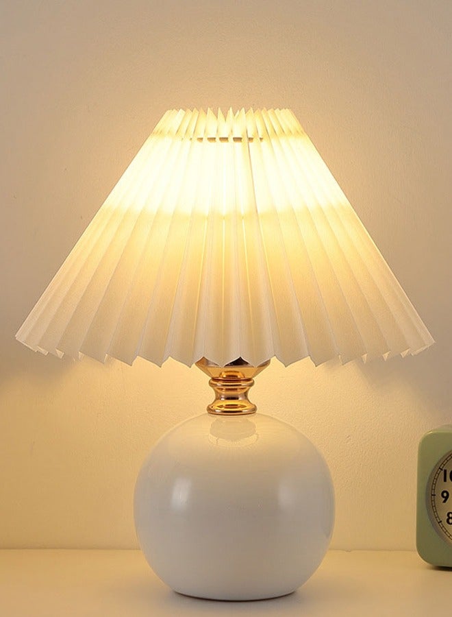 DUNISO Night LED Table Lamp, Simple Modern Table Lamp with White Lampshade, USB Adjustment Switch Table Lamp for Bedroom Living Room Kids Room Dormitory