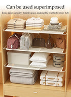 DUNISO Expandable Closet Tension Shelf, Wardrobe Layered Partition Board, Telescopic Storage Rack, Adjustable Storage Rack, Not Easy To Rust, Strong Load-Bearing Capacity, Suitable For Bathroom, Kitchen, Garage, Wardrobe，Cabinets (37-66cm) - Image 4