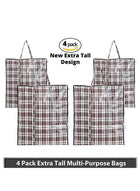 DUNISO Pack of 4 Strong Storage Laundry Bags – Big Moving/Shopping Bags with Zipper & Handles - Reusable Storage Zip Bag, Medium Size Heavy Duty Nylon Organizer Bags for Quilts Blankets Pillows Cloths - Image 5