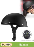 DUNISO Motorcycle Half Helmet, Multifunctional Breathable Open Face Helmet，Retro Harley Scooter Helmet，With Adjustable Buckle , Shockproof And Fall Proof, Suitable For Both Men And Women，Suitable For Riding Bicycles, Motorcycles, Skateboards