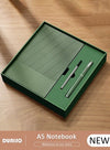DUNISO A5 Notebook, Portable Notepad with Pen and Gift Box, Transverse Line Diary Notebook for Women Men, PU Cover Design College Specific Notebook with Bookmark for Writing,Travel,Work & School