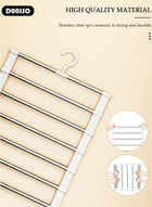DUNISO 2 Packs Pants Hangers for Closet Storage ,  Space Saving Clothes Hanger ,Collapsible Pants Storage, Multifunctional Closet Srganizer,  Non-Slip Trousers Hangers Scarf Hanger , Organizer Rack for Pants Jeans Scarf - Image 2