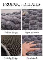 DUNISO 2 Pieces Bathroom Rugs Mat Super Soft Water Absorbent Microfiber Non-Slip Quick Drying Bath Tub Mat Toilet Rugs Perfect Bathroom Mats for Bathroom Tub and Shower - Image 3