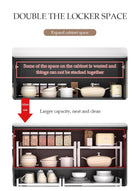 DUNISO Expandable Countertop Organizer Shelf, movable multifunctional kitchen shelf, spice rack organizer, suitable for kitchen, living room, bathroom, expandable 25cm to 45 cm, black - Image 4