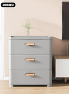 DUNISO 3 Layers Plastic Storage cabinet With Drawers,Wide Slit Cabinet Drawer Unit,home Storage Organizer,Multipurpose Mix Drawers for Kitchen Bedroom Bathroom and Living Room - Image 3