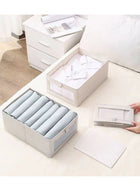 DUNISO 3 Pieces Foldable Closet Storage Organizer Washable Closet Storage Box with Carrying Handles Cube Storage Bin for Clothes Wardrobe Home Bedroom Office - Image 3