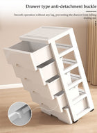 DUNISO 5-Layer Storage Cabinet  with Wheels，Environmental Space Saving Dresser Storage Tower,Multifunctional Drawer Plastic Wardrobe，Storage Drawer Units  for Toys，Snacks，Books - Image 4