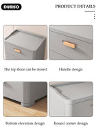 DUNISO 3 Layers Plastic Storage cabinet With Drawers,Wide Slit Cabinet Drawer Unit,home Storage Organizer,Multipurpose Mix Drawers for Kitchen Bedroom Bathroom and Living Room - Image 2