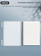 DUNISO 3pcs A5 Student Specific Loose Leaf Notebook,Loose Leaf Replacement Core Notebook with Thick Horizontal Grid,Non Irritating, Detachable,60Sheets/120Pages Loose-Leaf Paper,80gsm White Paper - Image 5