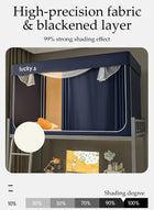 DUNISO Private Bed Curtain, Single Bed Tent, Breathable And Dustproof Single Bed Blackout Curtain with Cute Pattern, Dormitory Family Bed Curtain, Can Cover 4 Sides - Image 3
