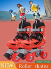 DUNISO Roller Skates, Children's Roller Skates,Adjustable Size, Double Row 4 Wheels, Durable And Collision Resistant，Suitable For Girls And Boys,Suitable For Sizes 30 To 33,S