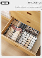 DUNISO 4pcs Wardrobe Clothes Organizer Sock Underwear Drawer Organizer Dividers Cell Foldable Fabric Dresser Closet Storage Box and Storage Bins for Clothing, Baby Clothes, Bra, Panty, Scarf, Ties, Scarves - Image 5