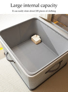DUNISO 2 Pcs Large Clothes Storage Box，Waterproof Moving Tote Bag，Foldable Storage Containers，With Zipper and Handle，Lockable,Dustproof,for Blankets and Quilts, Bedding, Sweater, Pillow,39*26*26cm - Image 4
