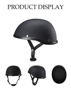 DUNISO Motorcycle Half Helmet, Multifunctional Breathable Open Face Helmet，Retro Harley Scooter Helmet，With Adjustable Buckle , Shockproof And Fall Proof, Suitable For Both Men And Women，Suitable For Riding Bicycles, Motorcycles, Skateboards - Image 2