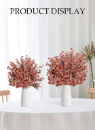 DUNISO 6 Pcs Artificial Flowers，Fake Gypsophila Flowers Bouquets，Artificial Babies Breath Flowers，Simulation Silk Flowers，Durable and Adjustable，for Hotel Home Office Kitchen Wedding DIY Farmhouse Décor - Image 4