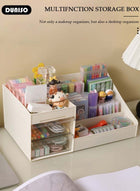 DUNISO Makeup Organizer with Drawers, Large Capacity Countertop Organizer, Desk Cosmetics Organizer for Skin Care,Brushes, Eyeshadow, Lotions, Lipstick, Nail Polish and Jewelry, Countertop Skincare Organizer for Vanity, Bathroom and Bedroom - Image 3