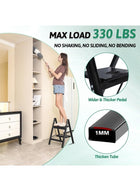 DUNISO Two-Step Ladder, Folding Ladder, Non-Slip Pedal, Multi-Functional Ladder Stool, Portable And Lightweight, Wide Non-Slip Pedal, Suitable For Home, Kitchen, Library, Office - Image 3
