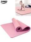 DUNISO 10mm Anti-Slip Yoga Mat，Anti-Tear Exercise Mat for Men & Women， Knees Supportive Exercise Mat，for Home Yoga, Pilates, Stretching, Floor & Fitness Workouts，185*61cm，Pink
