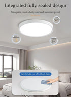 DUNISO Flush Mount LED Ceiling Light，dual color circular ceiling light, dimmable ABS eye protection ceiling light, 3000 to 6000K, suitable for living room, dining room, bedroom, kitchen, 300mm * 23mm - Image 3