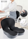 DUNISO Lumbar Support Pillow Seat Cushion for Office Chair Pressure Relief Sciatica & Tailbone Pain Relief Memory Foam Firm Coccyx Pad for Long Sitting, for Office Chair, Gaming Chair and Car Seat
