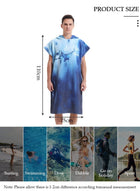 DUNISO Hooded Bathrobe for Adults, Microfiber Towel Poncho with Hood, Quick Dry Surf Poncho, Lightweight Pool Poncho Men Women Hooded Beach Towel for Water Sports Outdoor - Image 2