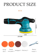 DUNISO Cordless Car Buffer Polisher Machine Kit with 1PCS 12V 2.6Ah Rechargeable Batteries, 8 Variable Speed 2800-5500RPM, Portable Polishing Waxer for Detailing/Waxing - Image 2