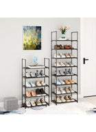 DUNISO Small Shoe Rack, Three Layers, Can Hold 6-8 Pairs Of Shoes, Multifunctional Lightweight Storage Rack, Solid Metal Stackable, Suitable For Entrance Hall And Closet Hallway - Image 4