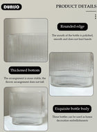 DUNISO Creative Clear Glass Vase Craft Aesthetic Decorative Small Flower Vase Hydroponic Plant Desktop Ornament Modern Irregularity Vase for Flowers Rose Home and Office - Image 2