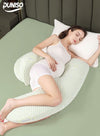 DUNISO Pregnancy Pillows for Sleeping，Pregnancy Pillow for Women，U Shaped Full Body Maternity Pillow with Detachable and Adjustable Pillow Cover Support for Back Legs Belly，Rosen Green