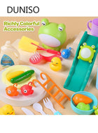 DUNISO Pretend Play Kitchen Sink Toys Kids Sink Toys with Running Water and  Upgraded Electric Faucet, Play Kitchen Toy Accessories, Pool Floating Fishing Toys for Water Play, Kids Role Play Dishwasher Toy - Image 4