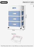 DUNISO 4 Layer Drawer Storage Cabinet with Wheels, Toys Storage Box, Office Desk Storage Box, Drawer Storage Bins for Clothes and Toys, Dust-proof Clothes Storage Cabinet Rack for Living Room, Bathroom, kitchen, Bedroom - Image 4