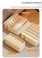 DUNISO 3 Pieces Fabric Closet Storage Organizer Set Foldable Clothes Boxes Large Capacity Wardrobe Stackable Closet Drawer with Handle for Leggings Stockings Socks Underwear - Image 4