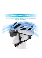 DUNISO Adults Bike Helmet For Men Women, Bicycle Helmet with Detachable Magnetic Goggles, Lightweight and Breathable, Mountain & Road Bicycle Helmets for Adult Men Women Outdoor Riding - Image 4