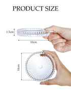 DUNISO Clear Glass Pillar Candle Holder Plates Set of 6, 10cm Round Glass Candle Pillar Plate, Gear Serrated Candle Tray Plates for Table Centerpieces, Party, Wedding & Home Decor - Image 2