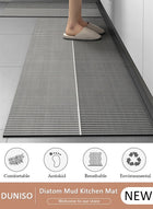 DUNISO Diatom Mud Bath Mat Set Bathroom Kitchen Rug Mat Extra Soft and Absorbent Bath Rugs Non-Slip Quick Drying Floor Bath Tub Mat for Bathroom Floor Tub and Shower 40*60cm/40*120cm