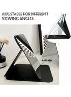 DUNISO Folding Makeup Mirror with PU Leather， Portable Travel Mirror, Folding Mirror with Stand Portable, Desktop Vanity Mirror for Office Desk,Vanity Table, Travel, Camping， 25.5 * 18CM - Image 4