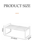 DUNISO Expandable Countertop Organizer Shelf, movable multifunctional kitchen shelf, spice rack organizer, suitable for kitchen, living room, bathroom, expandable 25cm to 45 cm - Image 2
