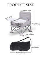 DUNISO Travel Booster Seat with Tray，Portable Baby Seat Travel，Foldable Kids Outdoor Camping Chair，Equipped with Storage Bag，for Indoor，Outdoor Use，Camping, Beach, Lawn - Image 2