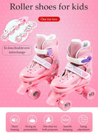 DUNISO Roller Skates, Children's Roller Skates,Adjustable Size, Double Row 4 Wheels, Durable And Collision Resistant，Suitable For Girls And Boys,Suitable For Sizes 30 To 33,S - Image 2