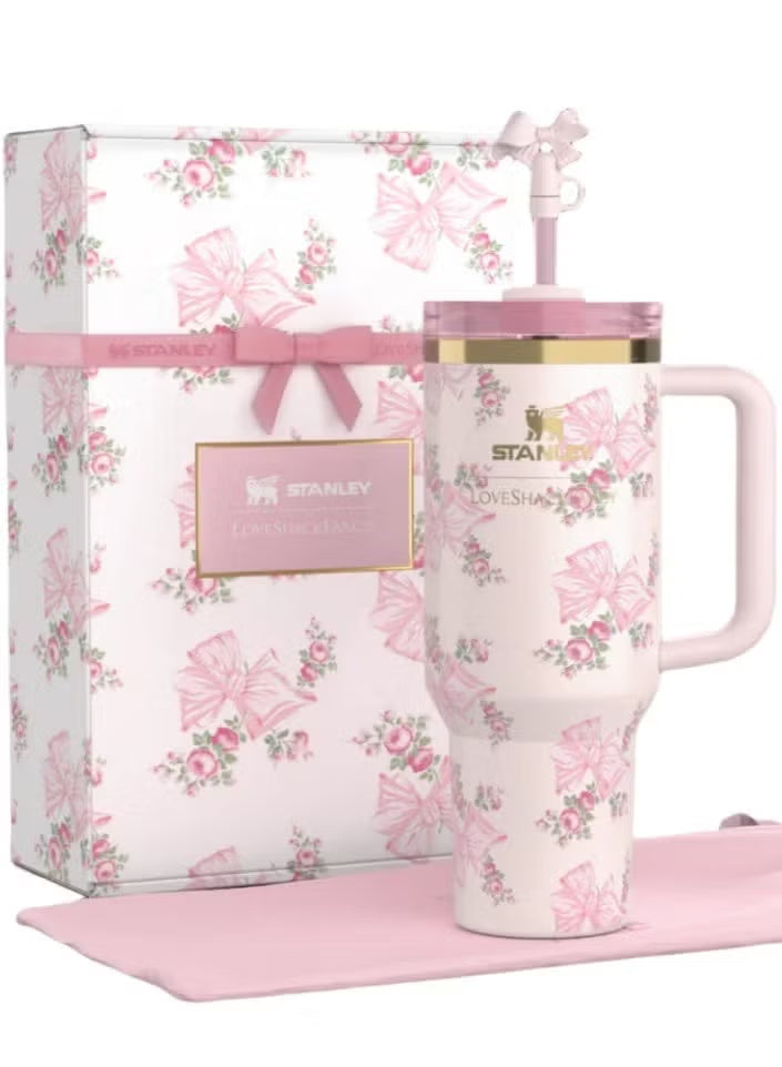 Stanley x LoveShackFancy Quencher 40OZ - Rosa Beaux Pink
