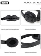 DUNISO USB Headset with Mic, Computer Laptop Headphones with Noise Cancelling Microphone in-line Control for Home Office Online Class, Equipped with a type-c adapter, Adjustable In-line Control Microphone, Comfortable Wearing Design - Image 3