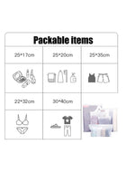 DUNISO 25 Pcs Reusable Clothes Storage Bags, Frosted Zipper Bags, Waterproof Luggage Organiser Pouch for Clothes, Shoes, Cosmetics(5 Size) - Image 5