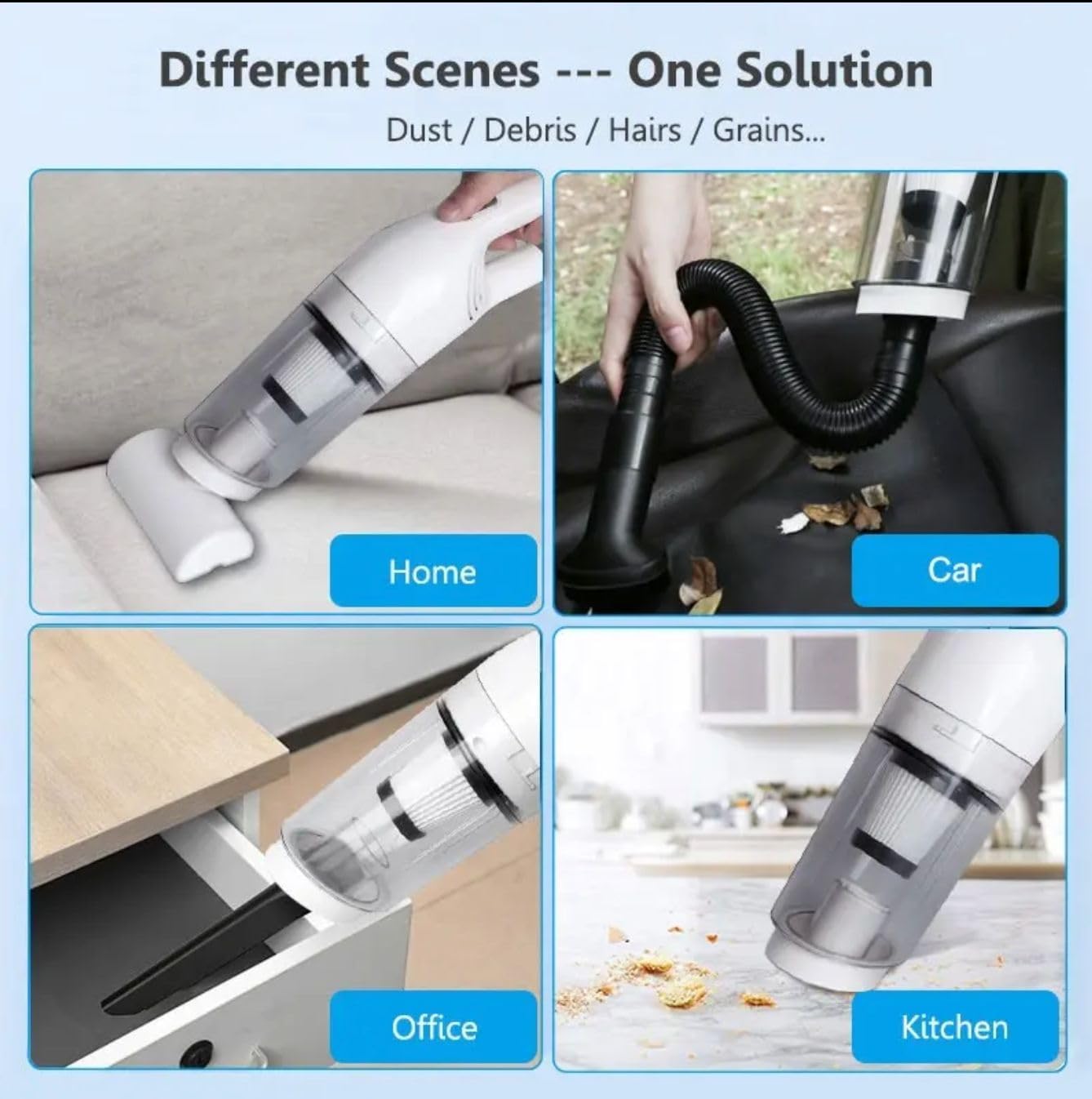 3-in-1 Cordless Vacuum Cleaner, Multifunction, 12000PA Super Suction, 120W, Rechargeable